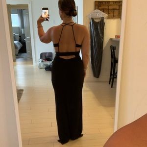 NASTY GAL Black Strappy Dress